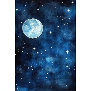 Moon and Stars Painting